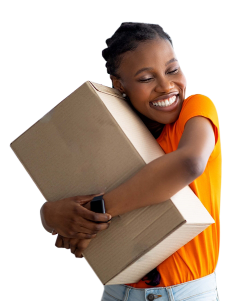 Girl Holding Packaging